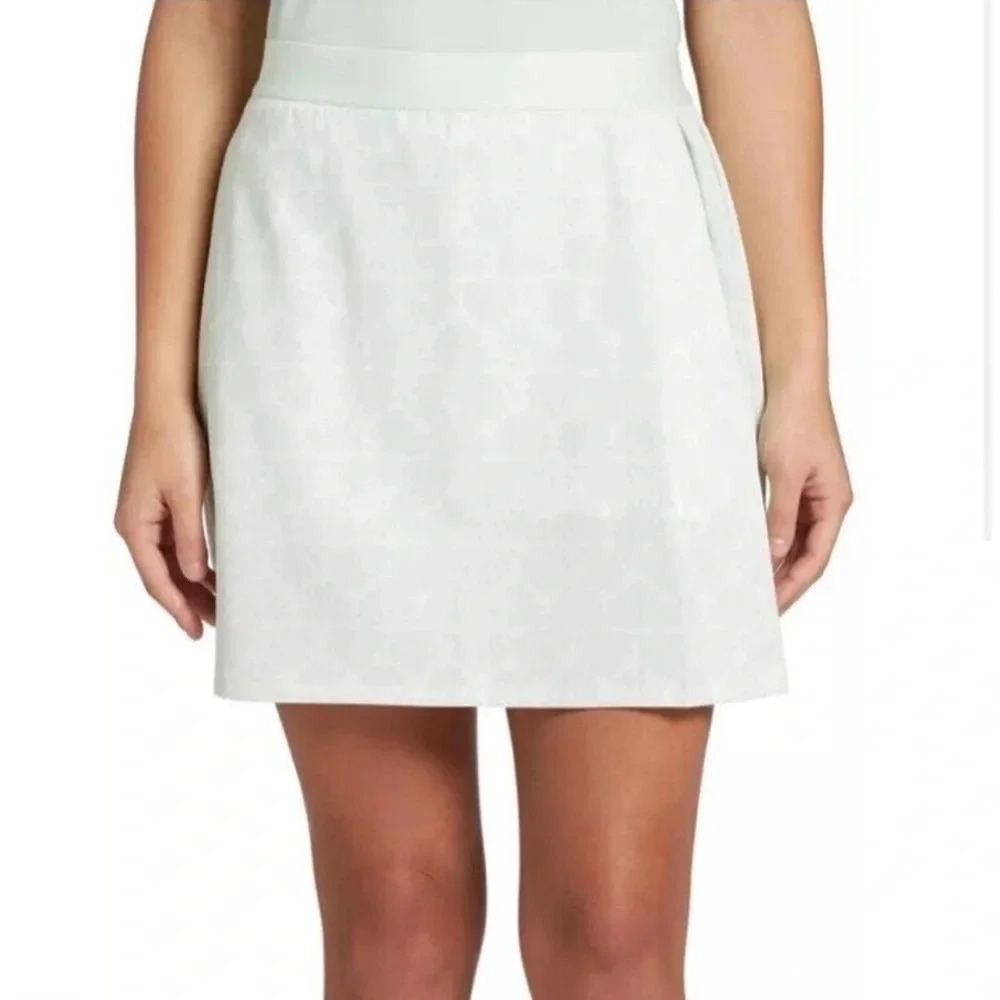 NWT Lady Hagen 16” Golf Skort Side Pleats Pockets Mint Green Seashells Size XXL